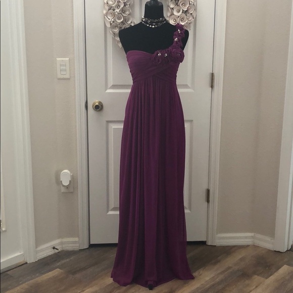 DONATED!!  Jodi Kristopher Purple one shoulder - Picture 2 of 8
